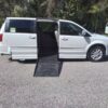 White Dodge Grand Caravan with BraunAbility Side Entry Automatic Fold Out conversion