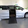 Silver Chrysler Pacifica with BraunAbility Side Entry Automatic In Floor conversion
