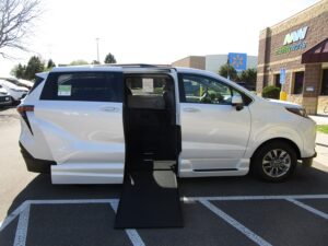 White Toyota Sienna with Vantage Mobility Side Entry Automatic In Floor conversion