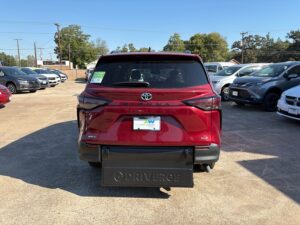 Red Toyota Sienna with Driverge Rear Entry Manual Fold Out conversion