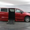 Red Chrysler Pacifica with BraunAbility Side Entry Automatic Fold Out conversion