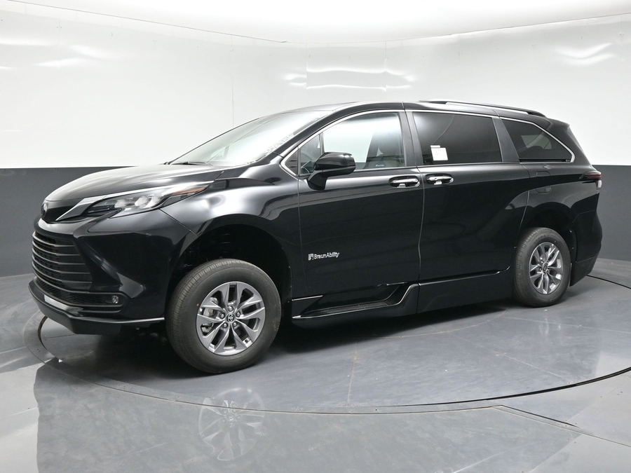 Black Toyota Sienna with BraunAbility Side Entry Automatic In Floor conversion