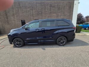 Blue Toyota Sienna with Vantage Mobility Side Entry Automatic In Floor conversion