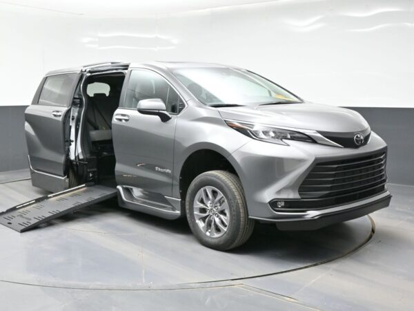 Grey Toyota Sienna with BraunAbility Side Entry Automatic Fold Out conversion