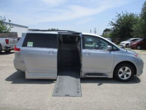 Silver Toyota Sienna with BraunAbility Side Entry Automatic In Floor conversion