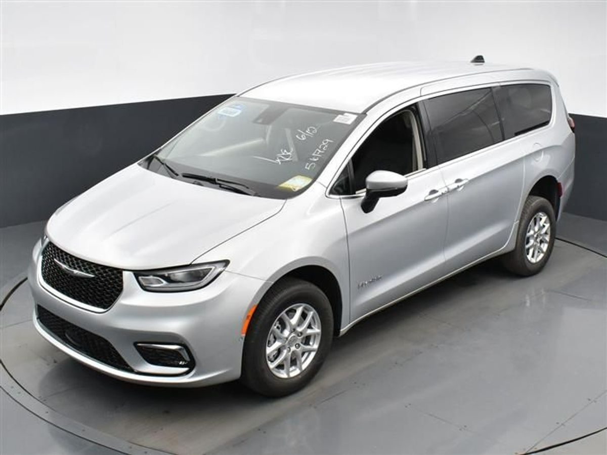 Silver Chrysler Pacifica with BraunAbility Rear Entry Manual Fold Out conversion