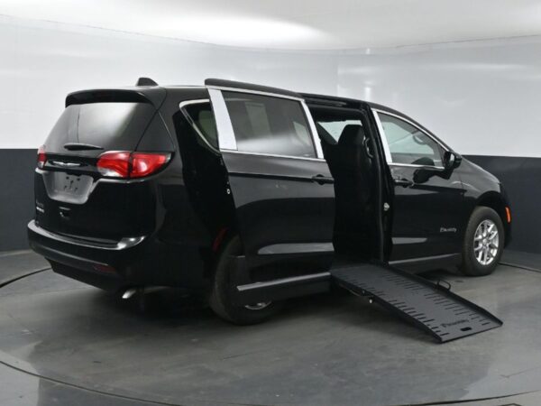 Black Chrysler Voyager with BraunAbility Side Entry Manual Fold Out conversion