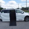 White Toyota Sienna with BraunAbility Side Entry Automatic Fold Out conversion