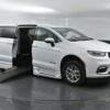 White Chrysler Pacifica with BraunAbility Side Entry Automatic Fold Out conversion