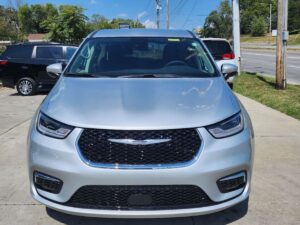 Silver Chrysler Pacifica with Adaptive Vans Side Entry Automatic Fold Out conversion