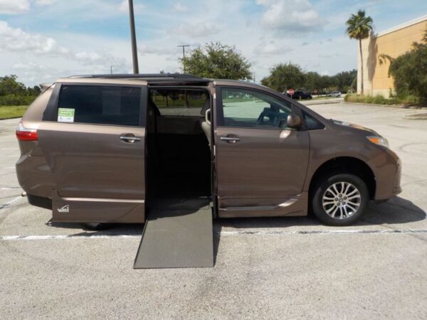 Brown Toyota Sienna with Vantage Mobility Side Entry Automatic In Floor conversion