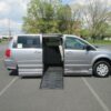 Silver Dodge Grand Caravan with BraunAbility Side Entry Automatic Fold Out conversion