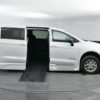 White Chrysler Pacifica with BraunAbility Side Entry Automatic Fold Out conversion