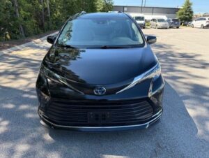 Black Toyota Sienna with Driverge Rear Entry Manual Fold Out conversion