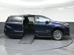 Blue Toyota Sienna with BraunAbility Side Entry Automatic In Floor conversion