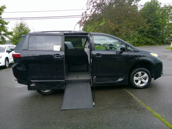 Black Toyota Sienna with Vantage Mobility Side Entry Manual In Floor conversion
