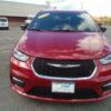 Red Chrysler Pacifica with Driverge Rear Entry Manual Fold Out conversion