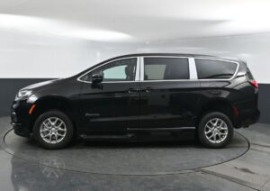 Black Chrysler Pacifica with BraunAbility Side Entry Automatic Fold Out conversion