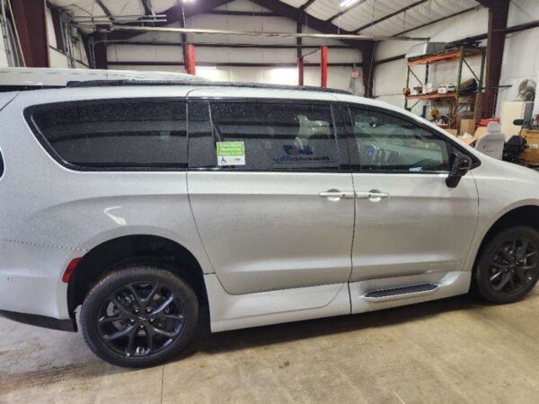 Silver Chrysler Pacifica with Vantage Mobility Side Entry Automatic In Floor conversion