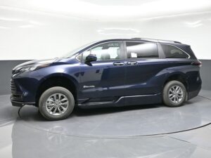 Blue Toyota Sienna with BraunAbility Side Entry Automatic Fold Out conversion