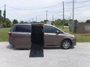 Brown Toyota Sienna with BraunAbility Side Entry Automatic Fold Out conversion