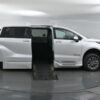 White Toyota Sienna with BraunAbility Side Entry Automatic Fold Out conversion