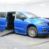 Blue Chrysler Pacifica with BraunAbility Side Entry Automatic Fold Out conversion