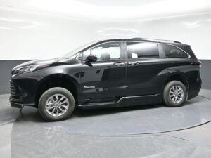 Black Toyota Sienna with BraunAbility Side Entry Automatic In Floor conversion