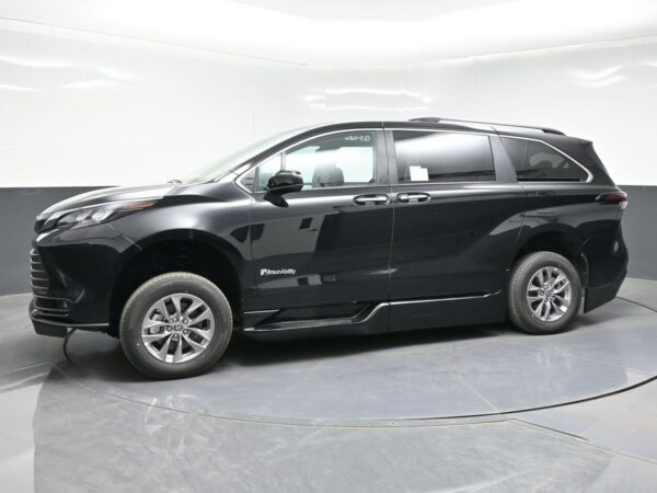 Black Toyota Sienna with BraunAbility Side Entry Automatic In Floor conversion