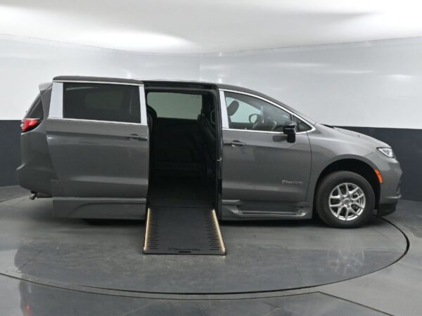 Grey Chrysler Pacifica with BraunAbility Side Entry Automatic In Floor conversion