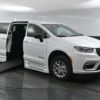 White Chrysler Pacifica with BraunAbility Side Entry Automatic In Floor conversion