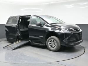 Black Toyota Sienna with BraunAbility Side Entry Automatic Fold Out conversion