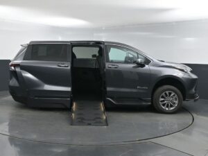 Grey Toyota Sienna with BraunAbility Side Entry Automatic Fold Out conversion
