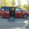 Red Dodge Grand Caravan with BraunAbility Side Entry Automatic Fold Out conversion