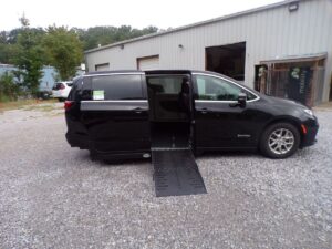 Black Chrysler Pacifica with Driverge Side Entry Automatic Fold Out conversion