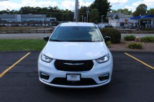 White Chrysler Pacifica with Driverge Side Entry Automatic Fold Out conversion