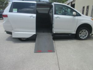 White Toyota Sienna with Vantage Mobility Side Entry Automatic In Floor conversion