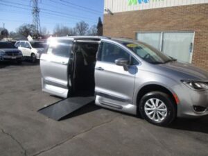 Silver Chrysler Pacifica with Vantage Mobility Side Entry Automatic In Floor conversion