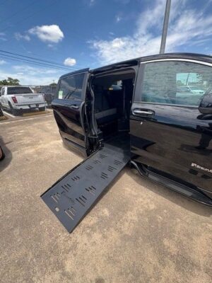 Black Toyota Sienna with BraunAbility Side Entry Automatic Fold Out conversion