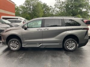 Grey Toyota Sienna with BraunAbility Side Entry Automatic In Floor conversion