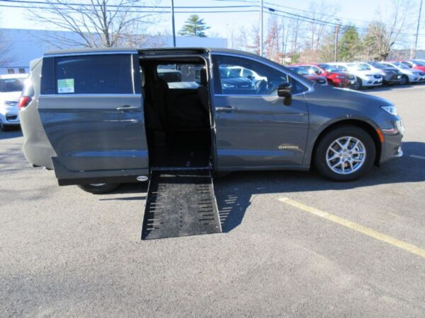 Grey Chrysler Pacifica with Driverge Side Entry Automatic Fold Out conversion