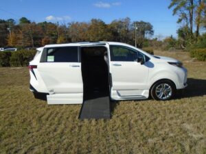 White Toyota Sienna with Vantage Mobility Side Entry Automatic In Floor conversion