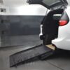 White Chrysler Voyager with BraunAbility Rear Entry Manual Fold Out conversion