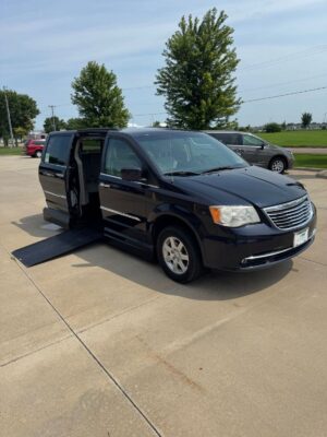 Blue Chrysler Town and Country with Vantage Mobility Side Entry Automatic In Floor conversion
