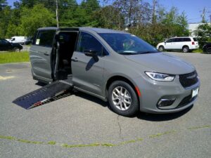 Grey Chrysler Pacifica with Driverge Side Entry Automatic Fold Out conversion