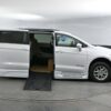 White Chrysler Pacifica with BraunAbility Side Entry Automatic Fold Out conversion