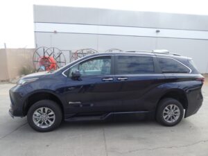 Blue Toyota Sienna with BraunAbility Side Entry Automatic In Floor conversion