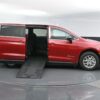 Red Chrysler Pacifica with BraunAbility Side Entry Manual Fold Out conversion