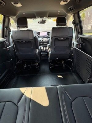 Black Chrysler Pacifica with BraunAbility Side Entry Automatic Fold Out conversion
