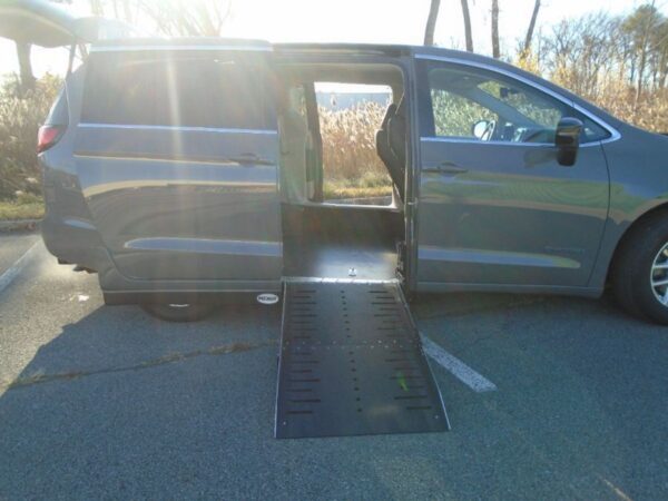 Grey Chrysler Pacifica with Driverge Side Entry Automatic Fold Out conversion